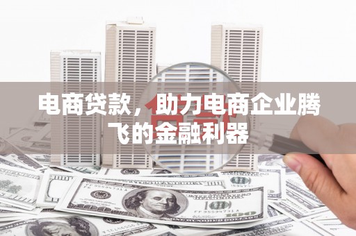 东丰电商贷款，助力电商企业腾飞的金融利器