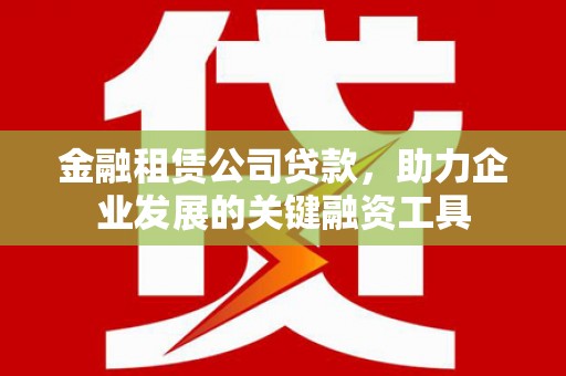 东丰金融租赁公司贷款，助力企业发展的关键融资工具