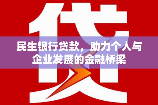 东丰民生银行贷款，助力个人与企业发展的金融桥梁