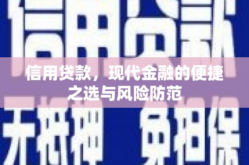 东丰信用贷款，现代金融的便捷之选与风险防范