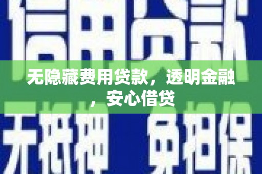 东丰无隐藏费用贷款，透明金融，安心借贷