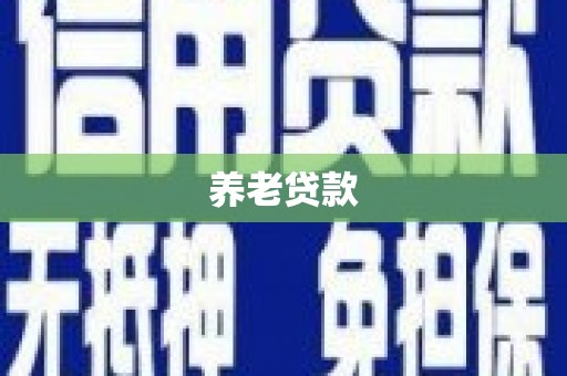 东丰养老贷款