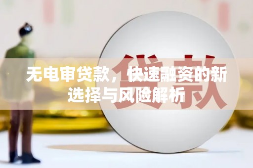 东丰无电审贷款，快速融资的新选择与风险解析