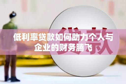 东丰低利率贷款如何助力个人与企业的财务腾飞