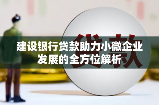 东丰建设银行贷款助力小微企业发展的全方位解析