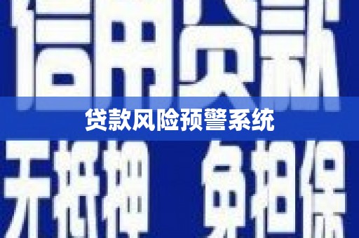 东丰贷款风险预警系统